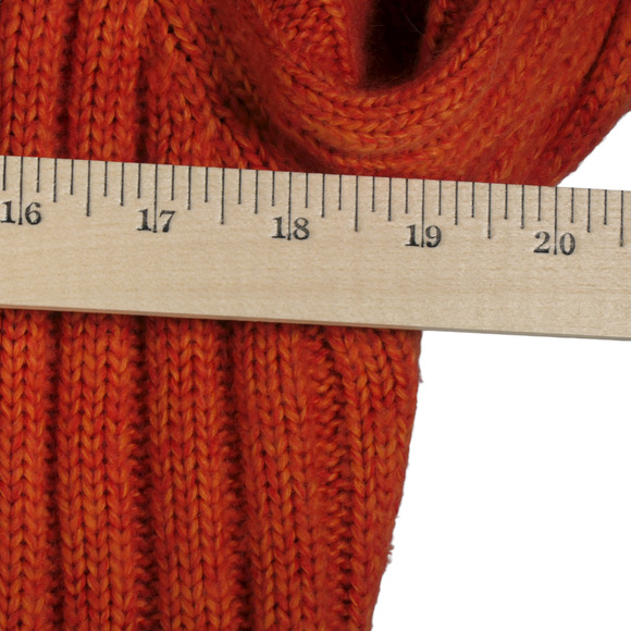 Faded Glory Fuzzy Knit Hoodie Sweater Women 22W/24W Orange Soft V Neck Cozy - Picture 7 of 9